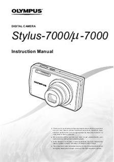 Olympus Mju Digital 7000 manual. Camera Instructions.